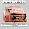 MATADOR 2in1 Echtleder Handytasche Gürtel mit Reißverschlussfach #Brisbane, mit edler Geschenkbox und RFID Schutz, Elegante Handy Gürteltasche Leder für Smartphone bis 6,9 Zoll in Braun Vintage #3