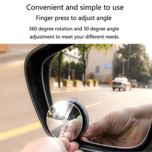 Bominton Blind Spot Mirrors, 2" Round Hd Glass Convex Rear View Mirror Exterior Accessories With Installation Kit For Cars Suv And Trucks, Pack Of 2 #TOP4