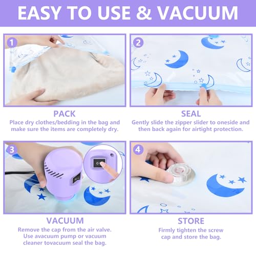 Image of LISACOOL Portable Vacuum Pump Electric Pump Storage Bags for Various Vacuum | 80%Space Saver,Travel Packing Essential&Luggage Space Saving,Seasonal Clothing & Bedding Storage,Dorm Organizing Fast