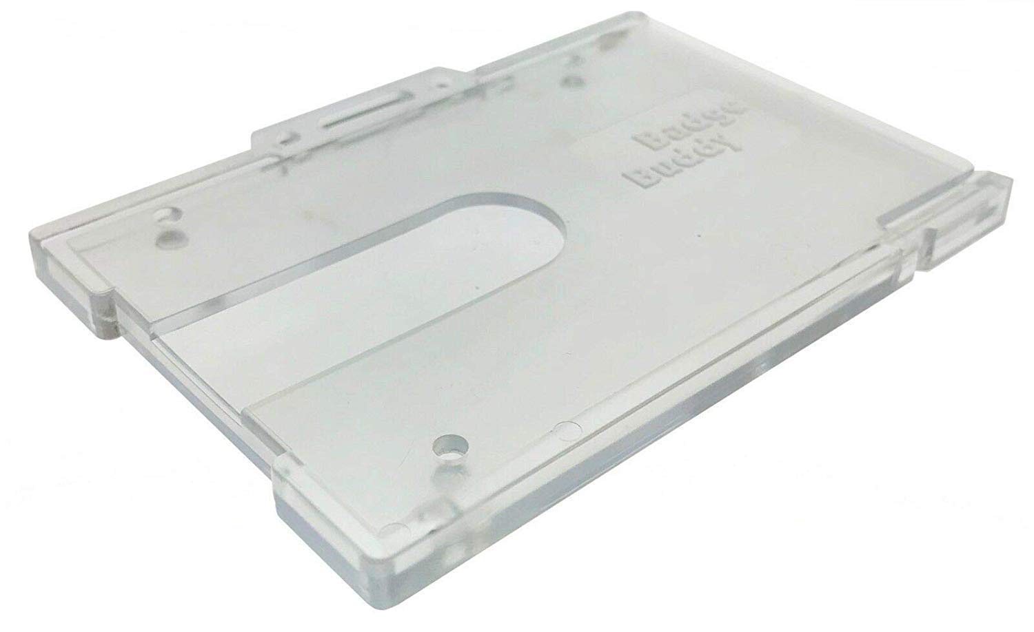 PCL Media ltd 5 x Badge Buddy ID Card Holders Horizontal Double Identity ID Card Pass Badge Holder Double Clear Enclosed Badge Holder Will Hold Two Plastic Cards 86 x 54mm - Image 2