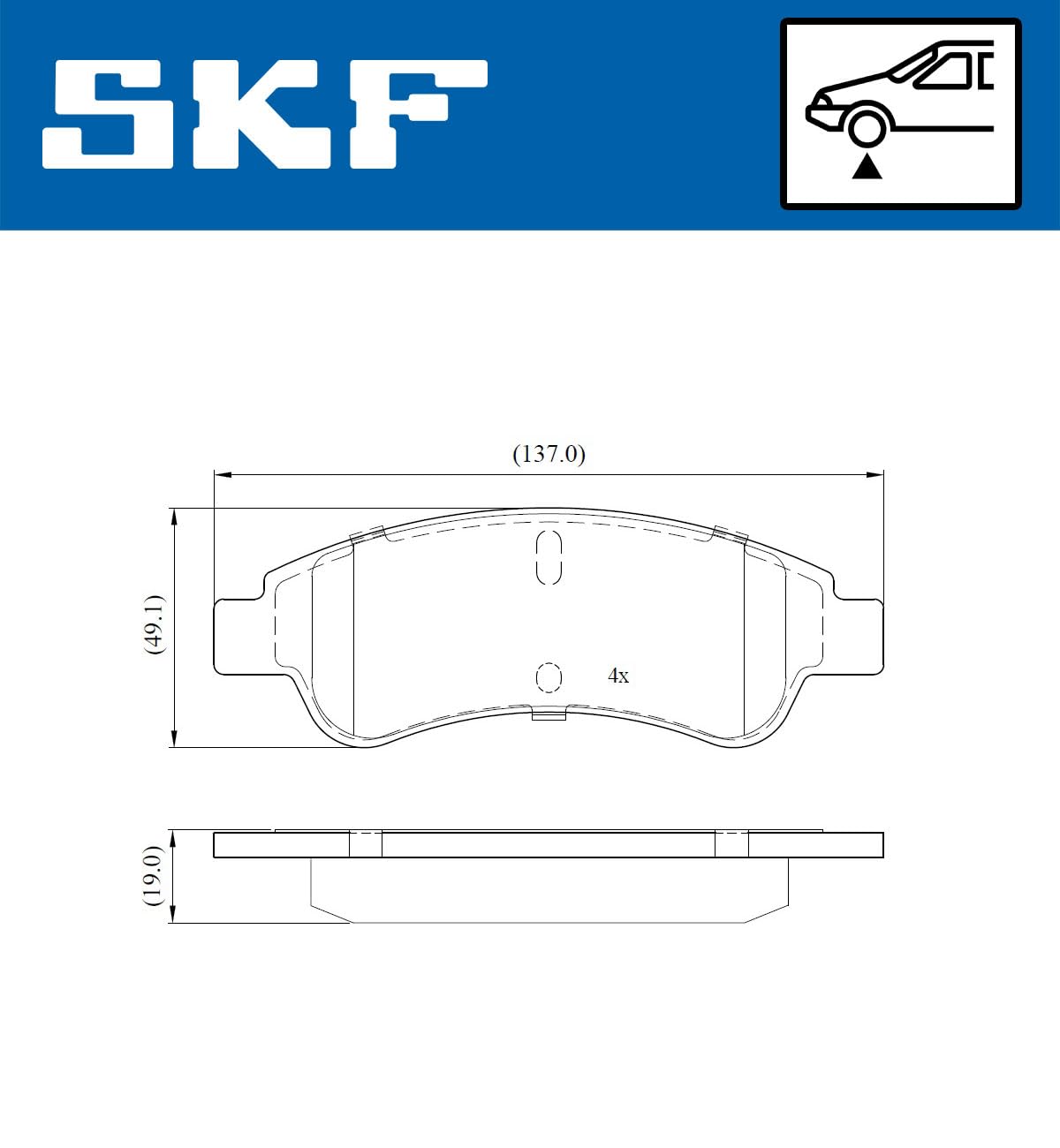 SKF Fren Balatası Citroen Berlingo 1.1/1.4/1.6/1.8 97-02, Opel Crossland X 1.2/1.5/1.6 17, Peugeot 206 1.4/1.6/2.0 00-09, 206 Sw 1.4/1.6/2.0 02, 206 Cc 1.6/2.0 00-07, 208 I 1.2/1.4/1.6 12 Vkbp 80002