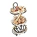 3-Tier 3 Oval Willow Basket Display with Sign Frame and Sign Clips