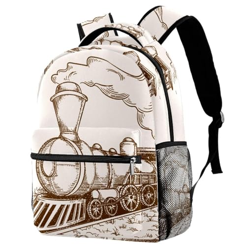 Sac de voyage décontracté train rétro pour sorties et lycée