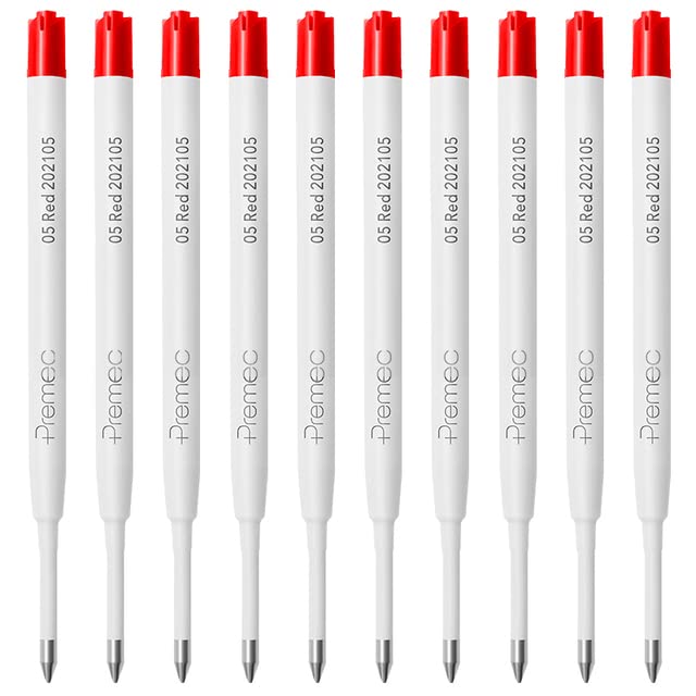 EduPro - Original Xiaomis MIJIAs Metal Sign Pen Ballpen MIJIAs Signing Pen 0.5MM PREMEC Smooth Switzerland Refill Black/Blue/Red Ink (10better Red ink)