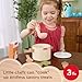 Fisher-Price Wood Kitchen Toy Veggie Soup, Tiny Garden 16-Piece Wooden Pretend Cooking Playset for Preschool Kids Ages 3+ Years (Amazon Exclusive)
