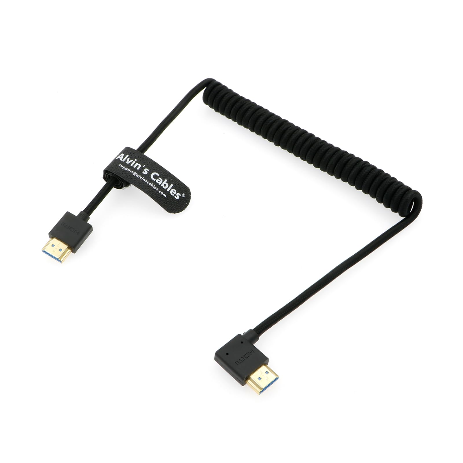 Alvin’s Cables 8K 2.1 Full HDMI Braided Coiled-Cable for Atomos Ninja-V 4K-60P Record from Z-CAM for Canon-C70, for Sony A7S3,A9,A74(18 to 28 Inch) — view 22