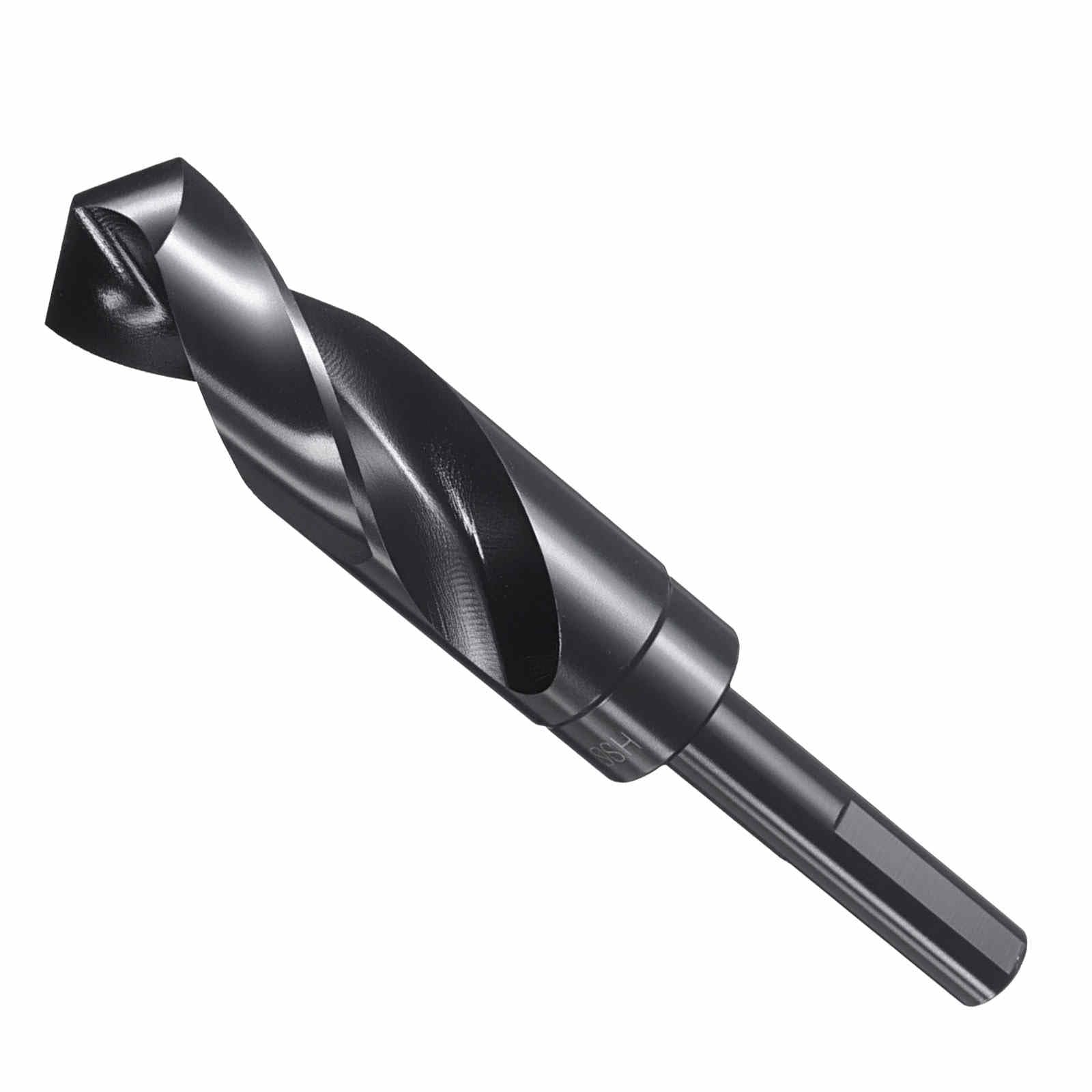 CoCud Drill Bit, 25mm Cutting Diameter, 1/2" Reduced Shank 3-Flat 4341 HSS Nitriding Black 118° Cutting Angle Bits