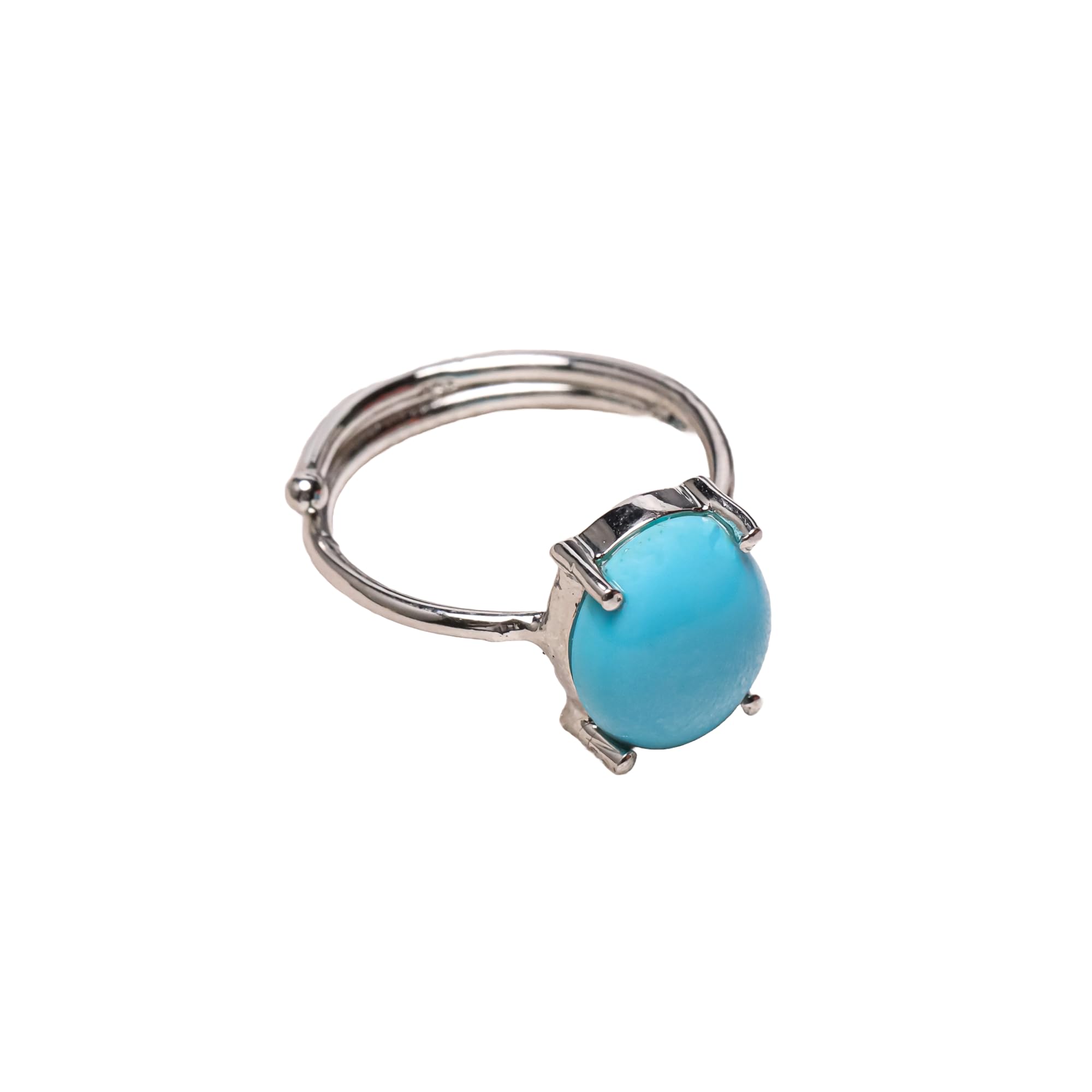 Bague ajustable turquoise argent 925 anti erreur taille