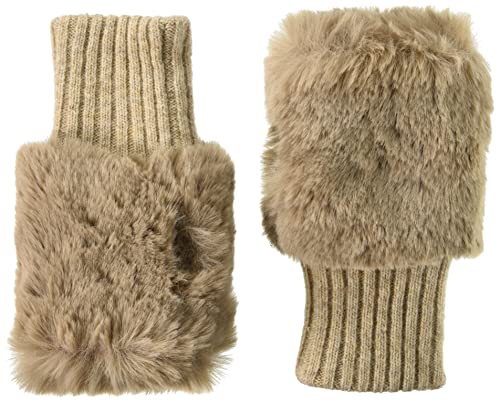 [リエ] 手袋 エコファー×ニットコンビ手袋 レディース 6K954 ベージュ Freeのサムネイル