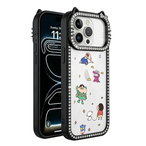 �N���������񂿂�� iphone 13 Pro Max �p �P�[�X �N���A ���ϖh�~ �����h�~ ������ ���^ �L�� �_�C�������h �l�R�~�~ ������� ���킢�� �A�C�t�H��13 Pro Max �Ή� �X�}�z�P�[�X �݊����̂���