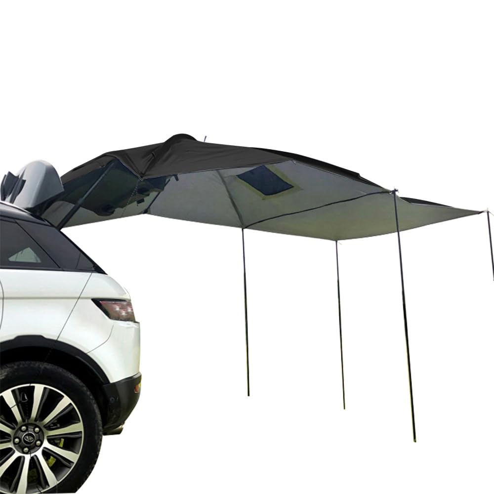JSCARLIFE Multi-Functional Car Tent,Portable Trailer Tent Roof Top Car Shelter Ultra-Light Awning Anti-Sun and Rainproof Pergola Car Awnings for Outdoor Camping Travel Picnic Fishing Beach
