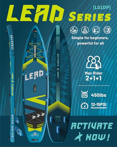 Image of iTAOSTAR Lead 12' x 35 inch /11' x 33 inch Stand Up Paddle Board, Inflatable SUP Board with 5 Fins Stable Design fo Youth, All Skill Levels, Lakes, Oceans
