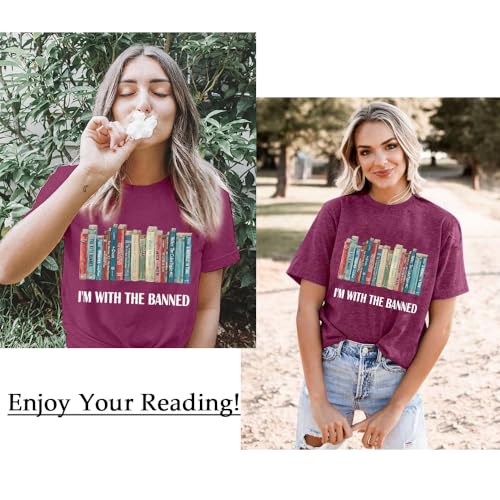 Take A Look Its in A Book T-Shirt Women Cute Book Lover Gift Teacher Shirt Reading Top Funny Letter Print Rainbow Graphic Tee3