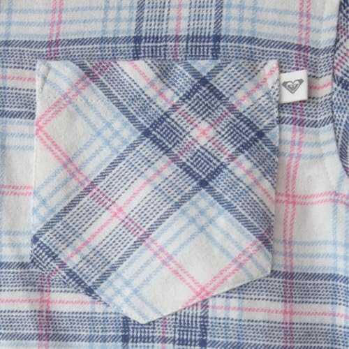 Roxy Girls Hooded Lightweight Flannel Shirt Jacket Hoodie3