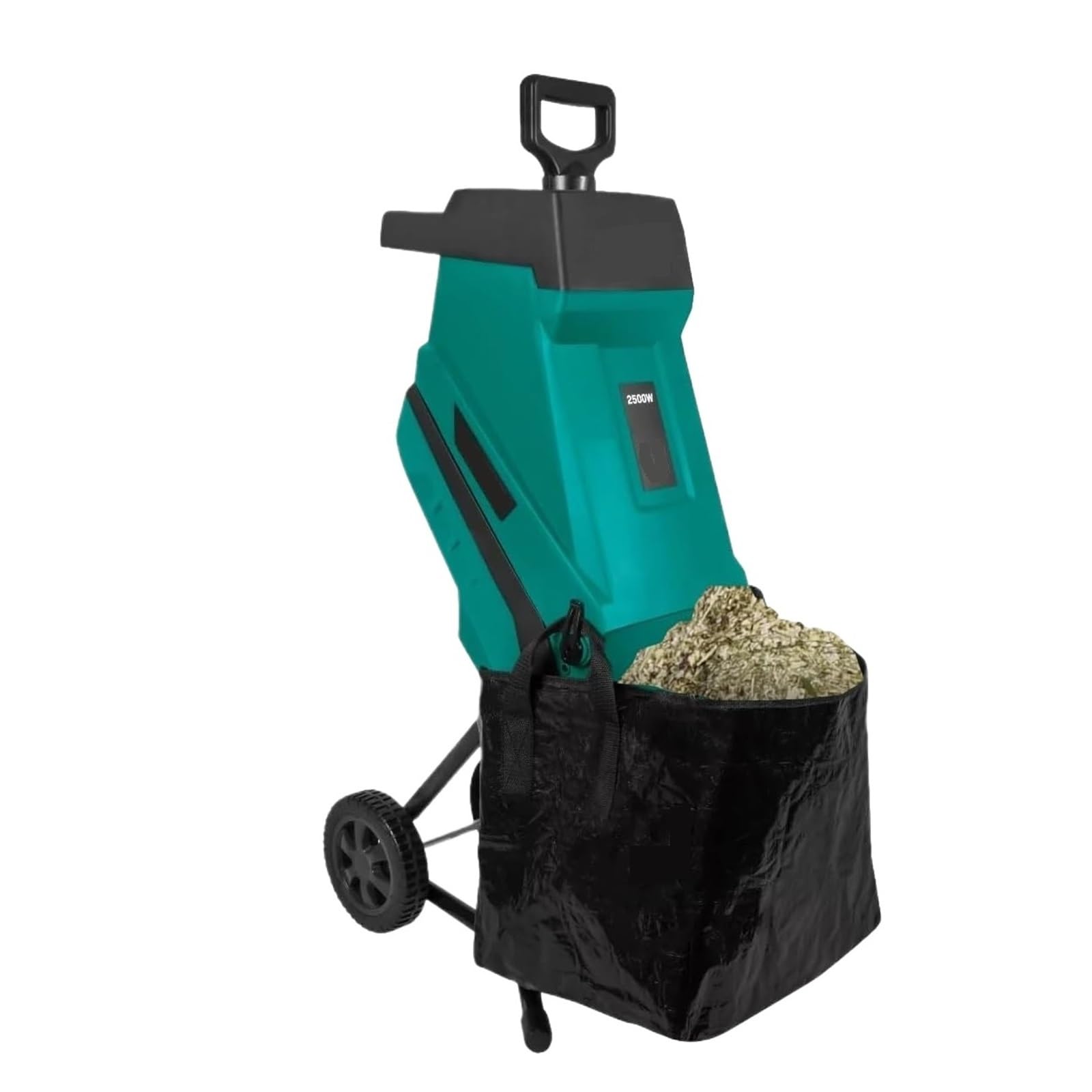 Trituradora De Ramas Hasta 45 Mm 2500 W, Incluye Bolsa Recolectora L Y Varilla Empuje Rápida para Residuos Jardín Hojas Ramas