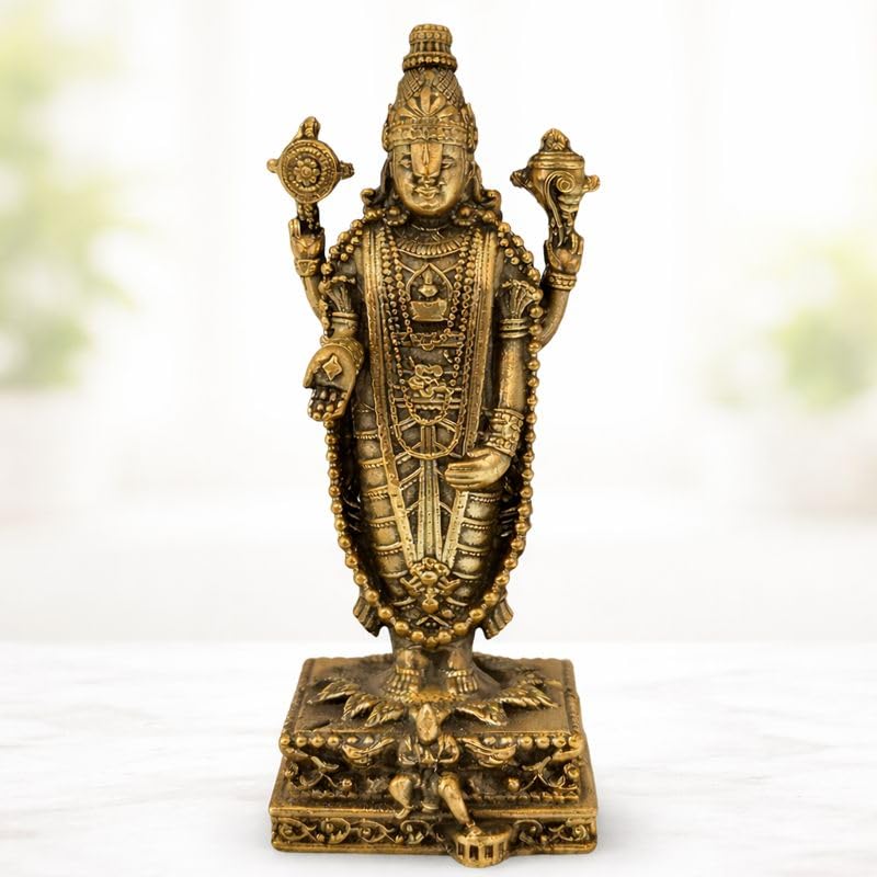 Estatua de latón Tirupati Balaji de 3 pulgadas