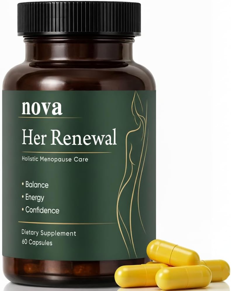 NOVA Menopause Supplements for Women, Menopouse Reliet & Uttaility, Comfort & Daily Well-Being, 60 Count (A)