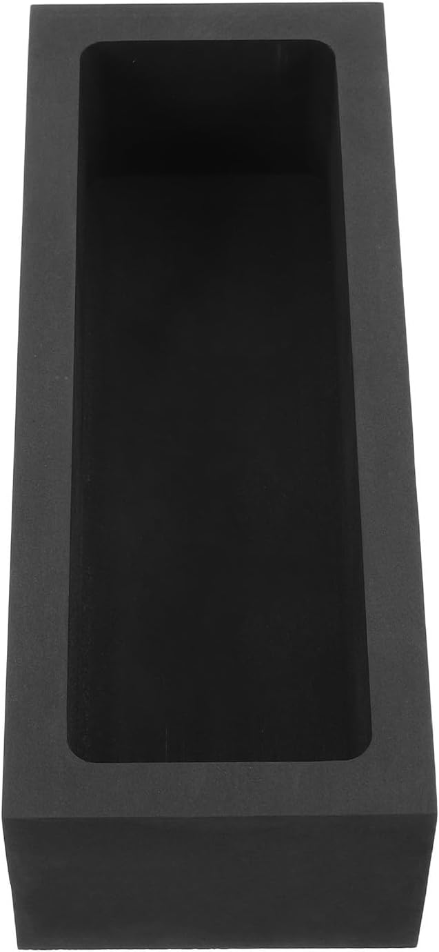 Graphite Ingot Mold for Metal Casting and Refining, 5kg Capacity Black Nonstick Crucible with Precision Engineering for Gold and Copper Foundries