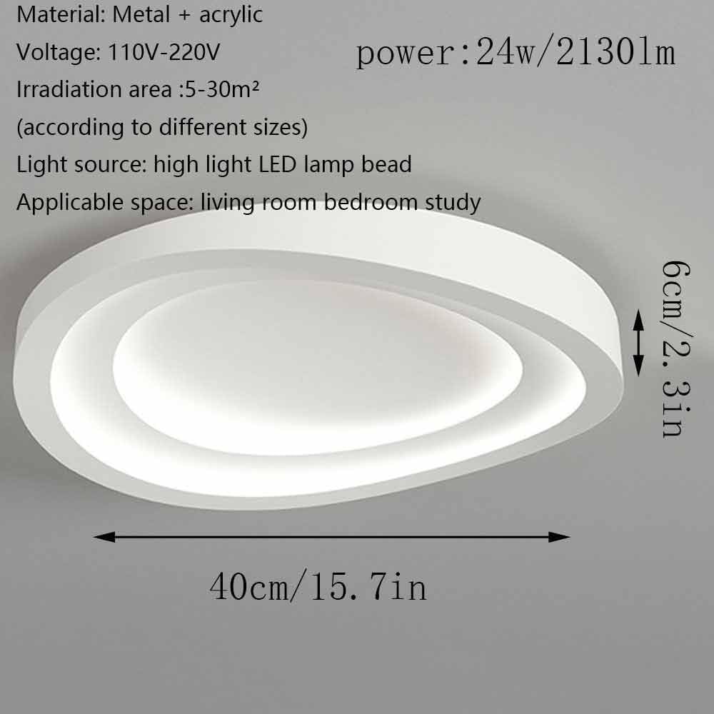 JMEDIC Plafonnier LED À Installation Intégrée en Métal De 19,7 Pouces, Lumière Chaude 3000K, Plafonnier Moderne À Économie, Luminaires De Décoration De Plafond pour Chambre À Coucher, Bureau