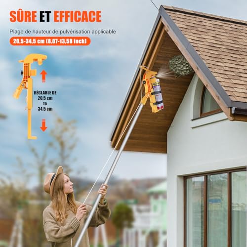 Pulvérisateur pour rallonge de Bombe aérosol, aérosol réglable(Jaune) – vue 2