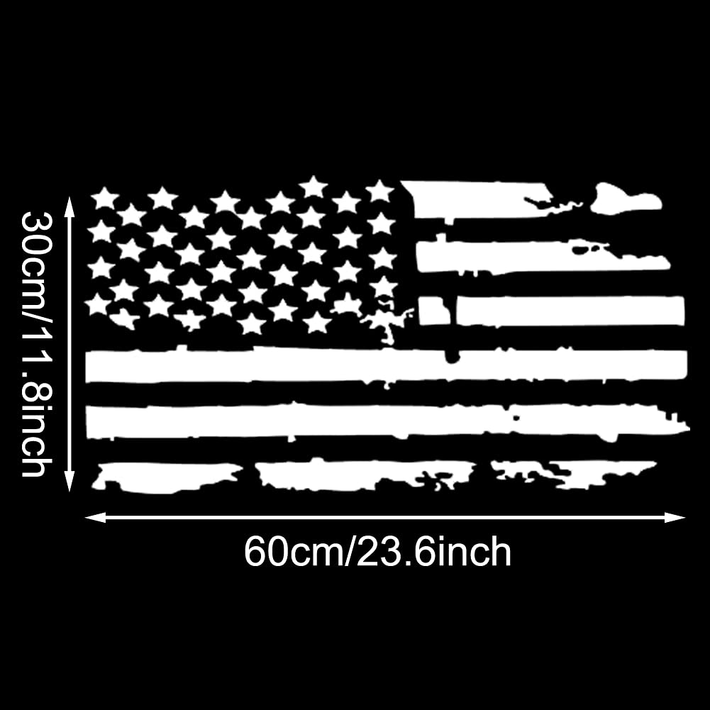 50 cm postarzana amerykańska flaga kalkomania flaga USA flaga USA tylna klapa winylowa kalkomania naklejka kaptur pasek kalkomania graficzna wodoodporna naklejka na samochód ciężarowy ściana