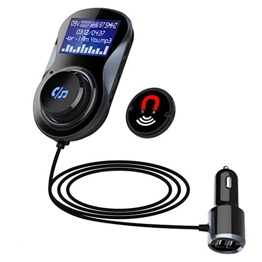 Fansport Bil MP3-spelare bil radio adapter trådlös handsfree bil installationssats bil Bluetooth-mottagare