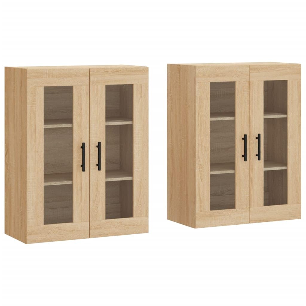 Armoire de rangement murale chêne Sonoma pour un salon moderne et ordonné