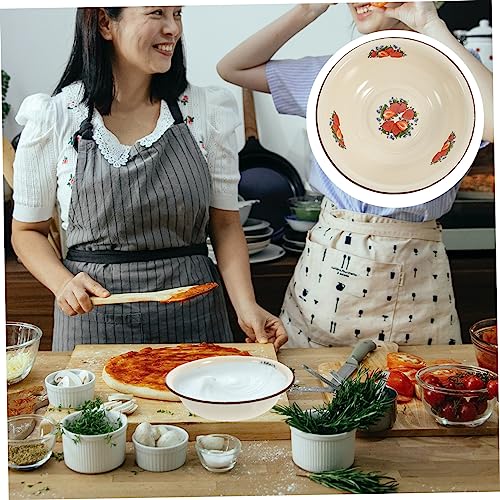 Tazón vintage esmaltado Mikikit ovalado para cocina miniatura 5