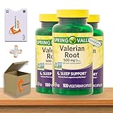 Spring Valley Valerian Root 500mg Vegan Capsules (Valeriana officinalis) - Dietary Supplement for Sleep Support*, 100 Count (Pack of 3)