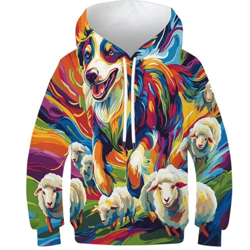 Sweat Chien Berger Australien 8-10 ans le cadeau d'hiver idéal pour les enfants