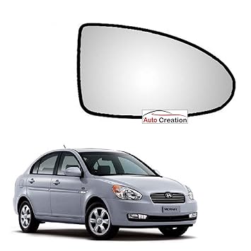 Auto Creation - Right Side View Mirror Glass for Hyundai Verna 2007-2010 Model Type-1