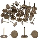 100pcs Upholstery Thumb Tacks for Wall,7/16 Inch Wood Thumb Tacks,Upholstery Tacks Decorative for Wood,Sofa, Door, Jewelry Box (Bronze)