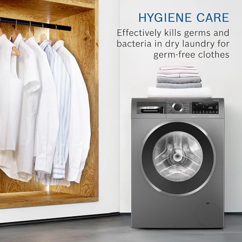 Image of Bosch 10.5 /6 KG Inverter Fully Automatic Front Load Washer Dryer (WNA2E4U1IN, 1400 RPM, 14 Wash Programs, LED touch display, Wash & Dry in 60 Mins, Cast Iron Grey)