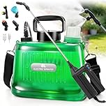 SideKing Electric Garden Sprayer 8L, Battery Powered Pressure Sprayer with Upgraded 3 Adjustable Pressure Handle, 4 Nozzles, Retractable Wand, Adjustable Strap, Weed Sprayer for Driveway, Paving, Lawn