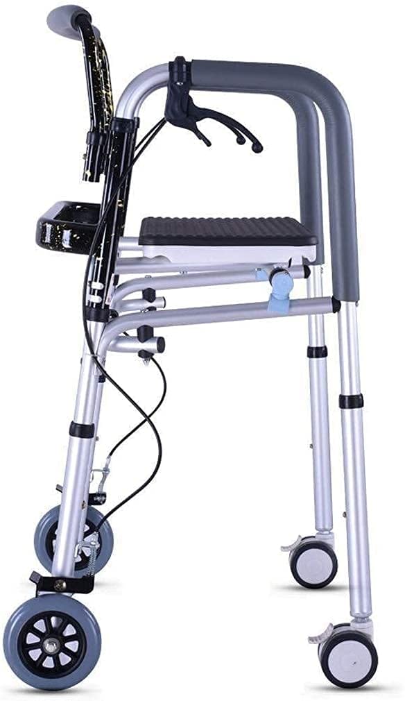 Marco para caminar plegable de aleación de aluminio para interiores para personas mayores con andador con ruedas Ayuda para caminar para andador estándar para discapacitados para ancianos The New