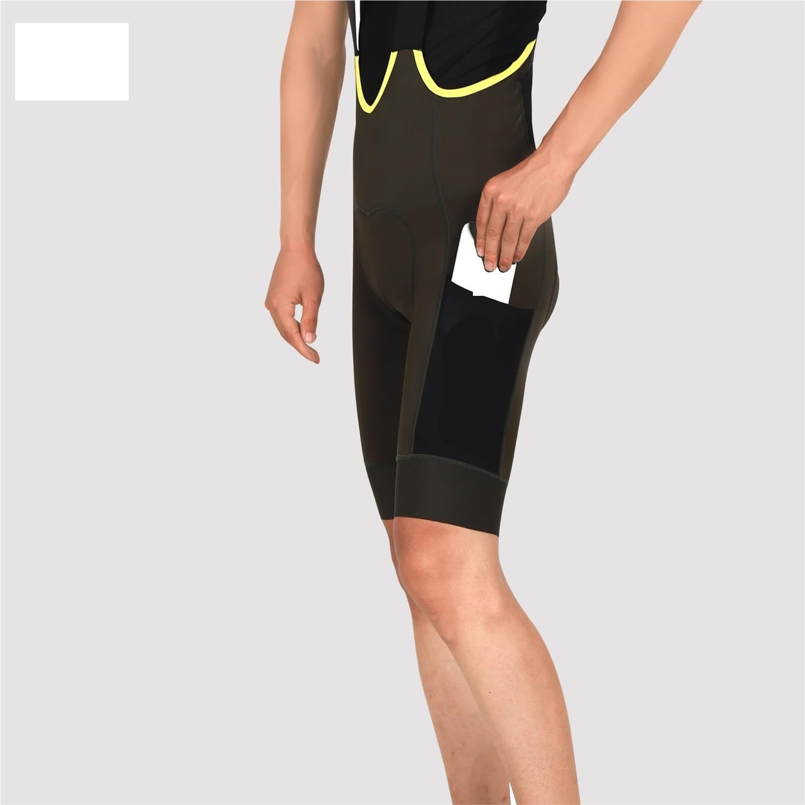 Culotte con Tirantes Hombre Culotte Corto con Tirantes de Ciclismo for Hombre badana elástica Ciclismo(Green,XL)