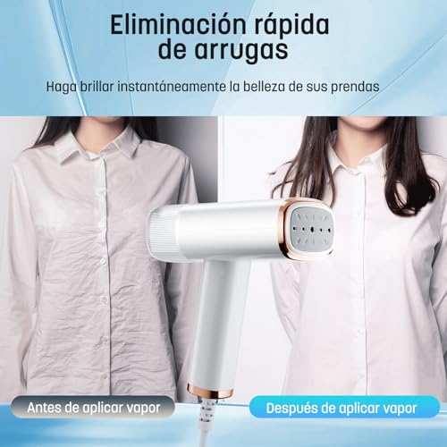 Plancha Vertical Vapor, Plancha Vapor Vertical Plegable y Portátil, Cepillo de Vapor de 1000W Vapor Rápido, Plancha para Varios Tejidos - imagen 3