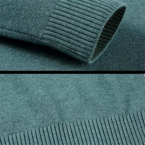 Men Slim Fit Sweater Men's High Collar Knit Sweater Thick Elastic High Collar Pullover Warm Long Sleeves Slim Fit Pullover3