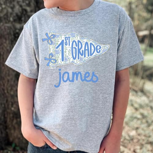 Custom Kid's Name Shirt for Back to School, Custom Alphabet T-Shirt, First Day of School Kid Toddler Tee for Girls Boys3