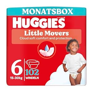 Huggies Baby-Windeln Little Movers, Disney-Design, Größe 6, 102 St. (3 x 42), Monatsbox
