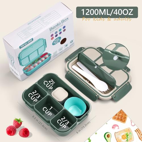 OREI 8-in-1 Bento Box: Leakproof Lunchbox for Kids & Adults