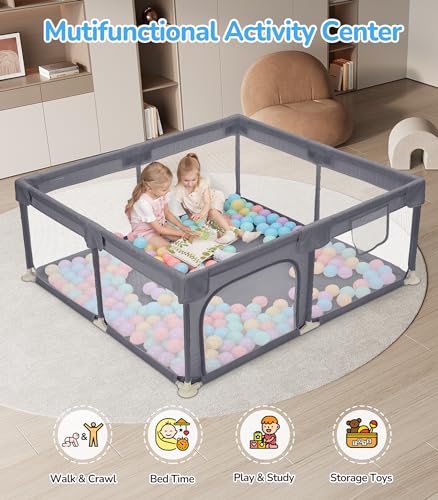 Dripex P1001 Baby Playpen, 52 Inch×52 Inch Play Pens For Babies And Toddlers, Safe Anti-Fall Play Yard thumb #4