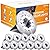 Biling Outdoor Lights 12 Packs, Bright 12 LEDs Waterproof, Ground Flat Pathway Lights Solar Powered for Yard Walkway Garden Driveway (White)
