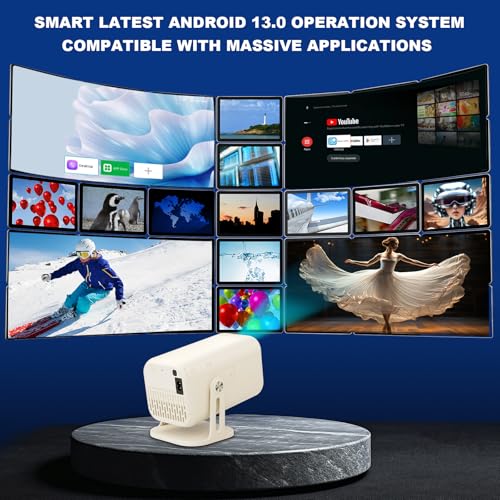 Image of BORSSO Pixel GO PRO Native 1080P Android 13.0, Dual OS, Smart Projector, Voice Control, Full Auto (OA + AF+TILT), 6X Brighter, 4K HDR Support, Netflix, Prime etc, WiFi 6 & BT, HDMI ARC, 3D Support