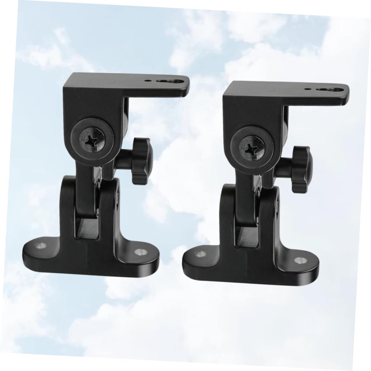 Angoily Speaker Brackets Swivel for Wall Mount 2pcs Zinc Alloy Mounting Stand High Capacity Quick Assembly 180° Left/Right 120° Dip Angle for Enhanced Sound Experience