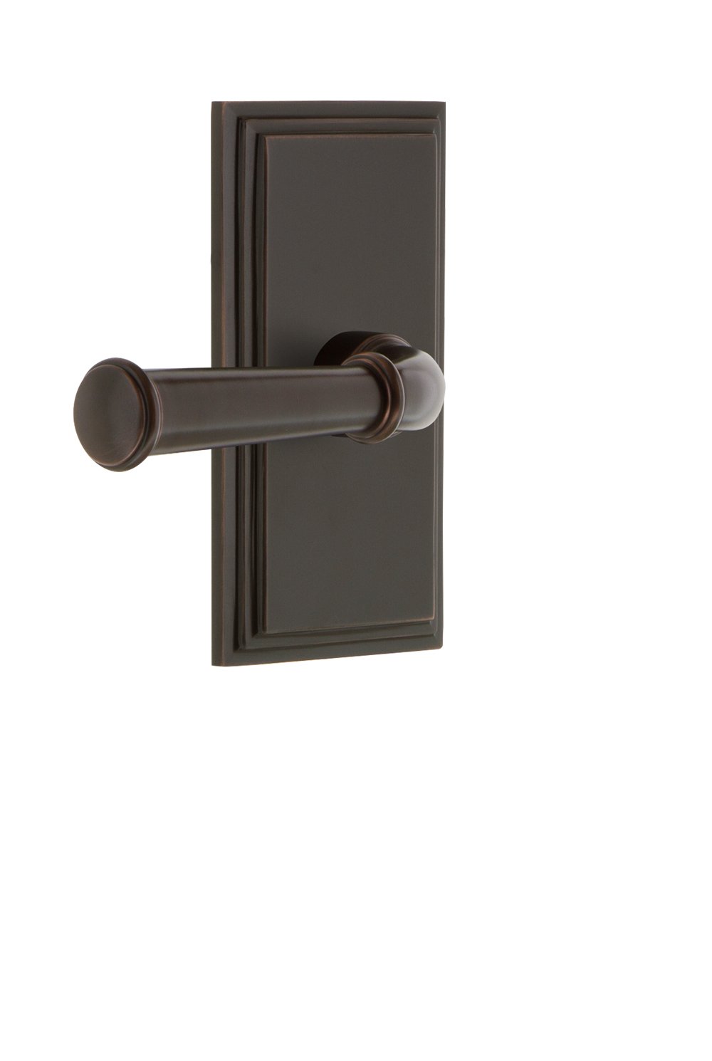 Grandeur 822724 Carre Plate Passage with Georgetown Lever in Timeless Bronze, Passage - 2.375
