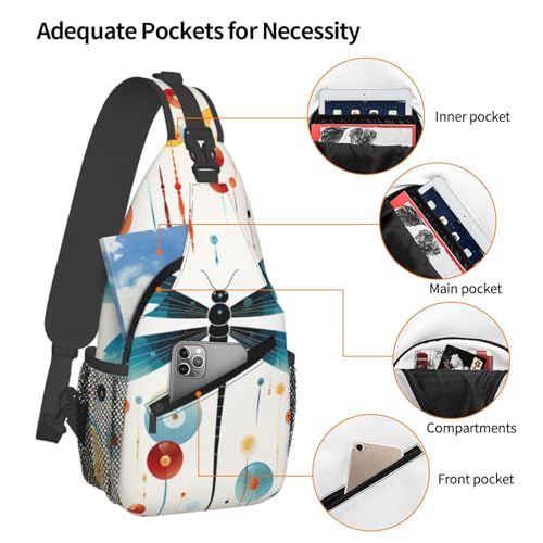 Bolso sling unisex negro resistente para viaje y senderismo miniatura 3
