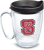 Tervis Made in USA Double Walled North Carolina State Wolfpack Insulated Tumbler Cup Keeps Drinks Cold & Hot, 16oz Mug, Primary Logo
