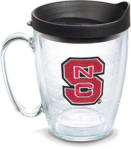 Tervis Made in USA Double Walled North Carolina State Wolfpack Insulated Tumbler Cup Keeps Drinks Cold & Hot, 16oz Mug, Primary Logo