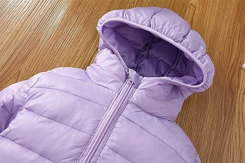 Boys Girls Winter Warm Puffer Jacket Kids Full Zip LightWeight Soild Hoodie Down Jackets Coat4
